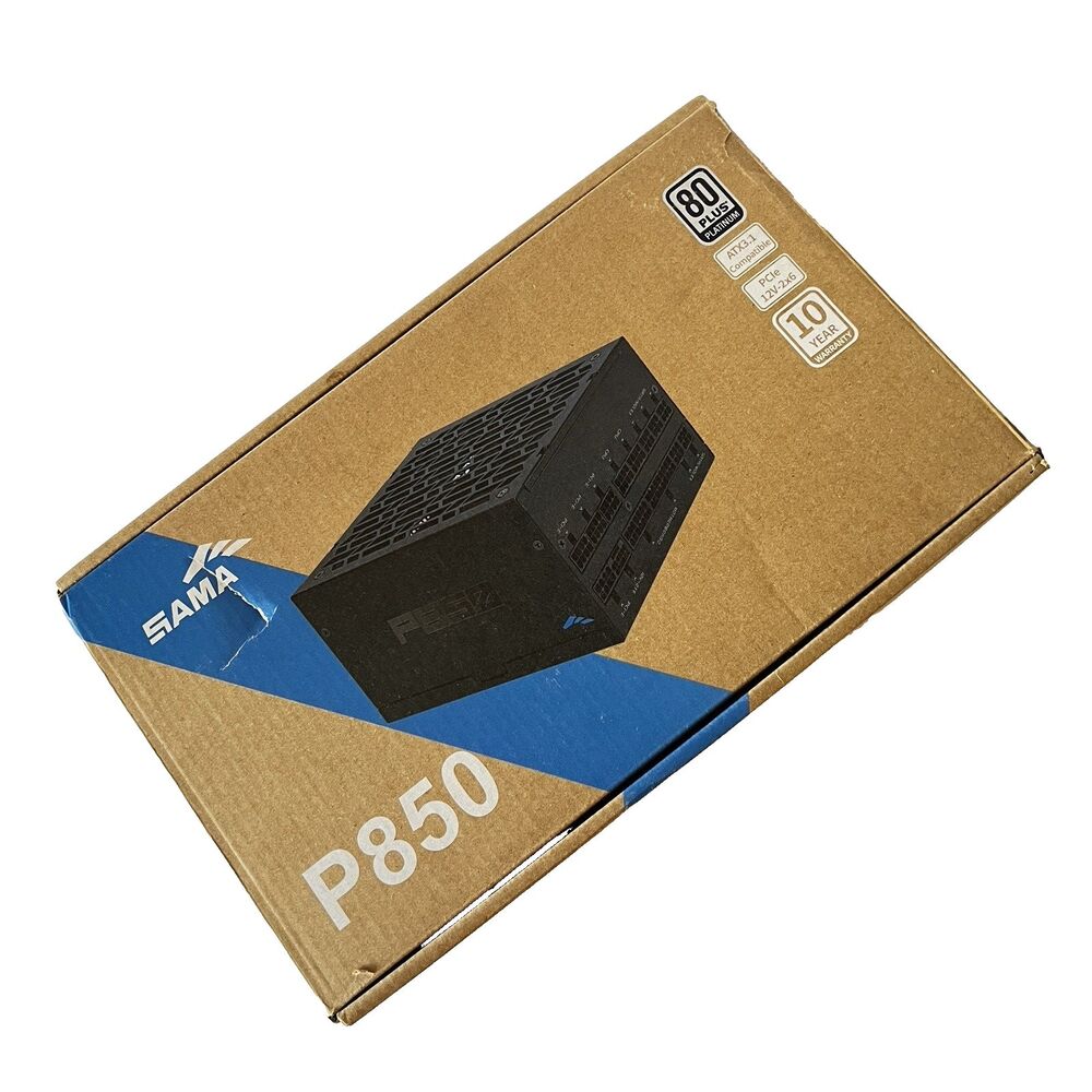 SAMA P850W ATX 3.1 Power Supply, 850W 80 PLUS Platinum, PCIE 5.1 Ready, Full
